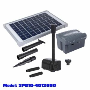 Solar fish pond pump with battery